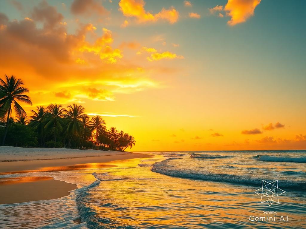 Tropical Sunset – with watermark